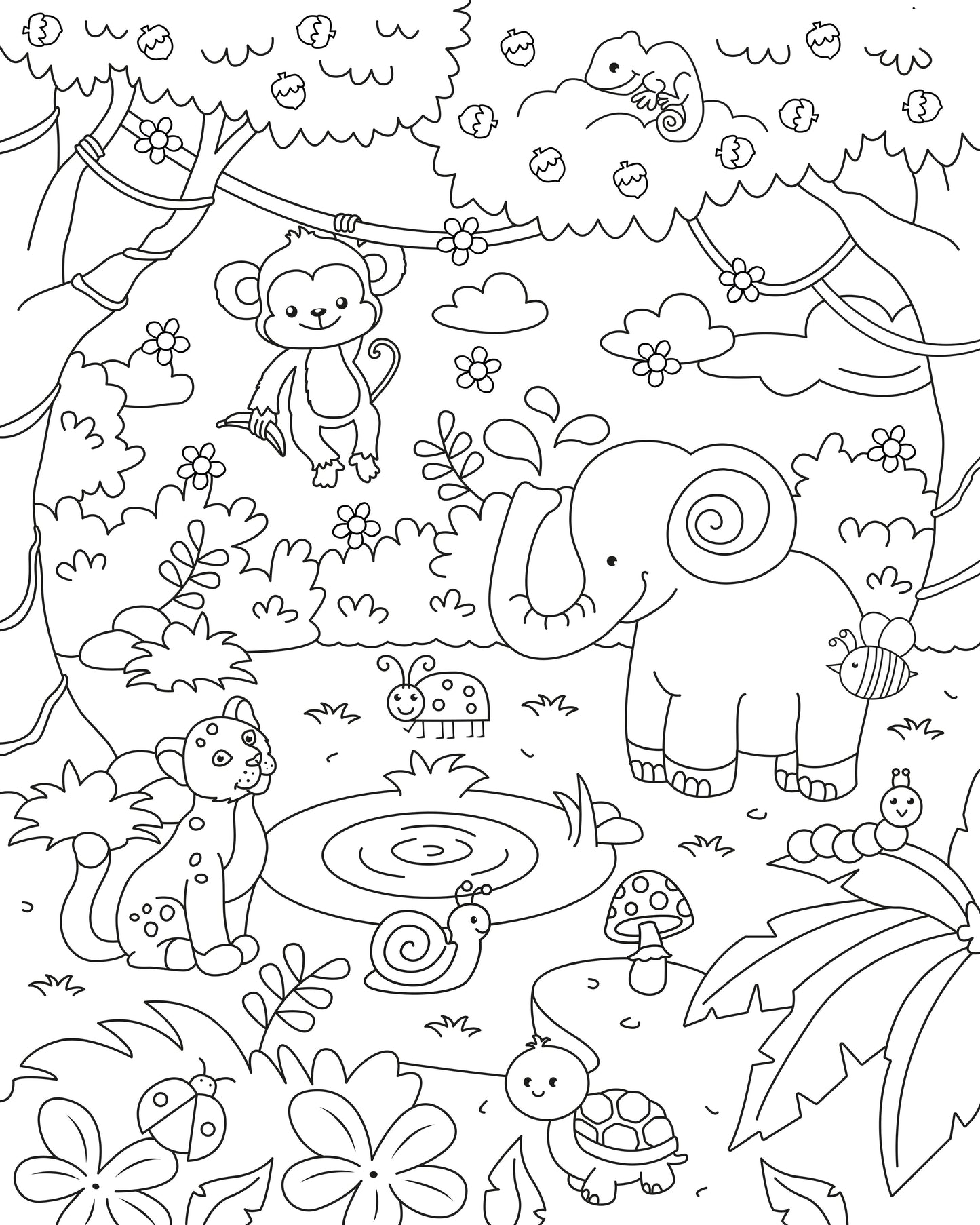 Kids Jumbo Coloring Poster