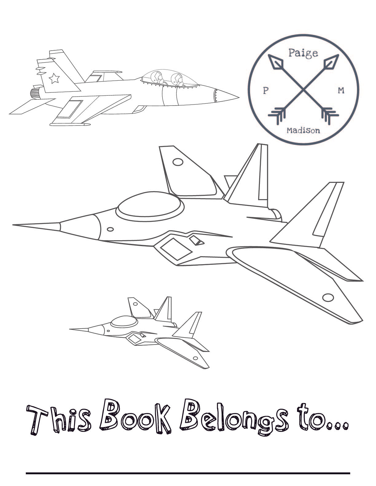Kids Jumbo Coloring Book - Airplanes